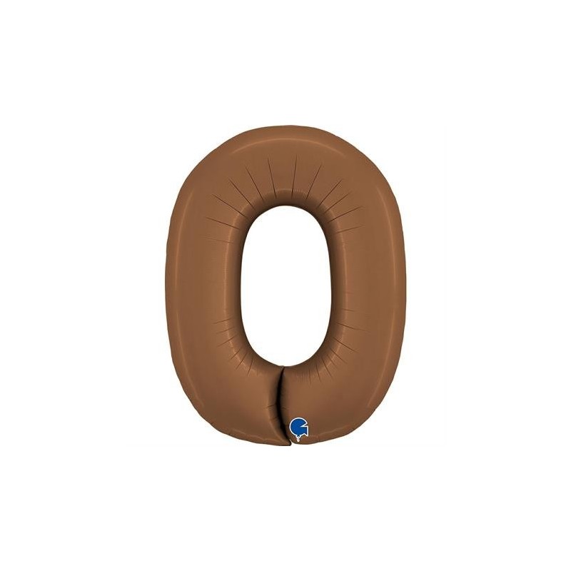 BALLON METALLIQUE CHIFFRE 0 102CM CHOCOLAT OU MARRON BALLON METALLIQUE CHIFFRE 0 102CM CHOCOLAT OU MARRON