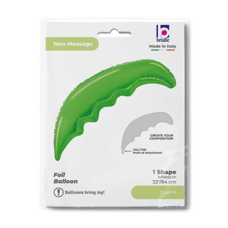 BALLON METALLIQUE FEUILLE DE PALMIER VERT CITRON VERT