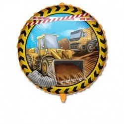 BALLON METALLIQUE ROND CONSTRUCTION ET ENGINS DE CHANTIER 46 CM 