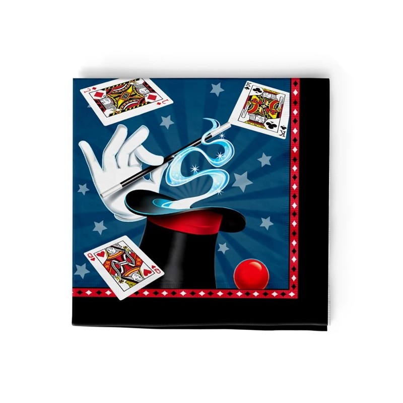 16 SERVIETTES THEME MAGIE 33 X 33 CM 16 SERVIETTES THEME MAGIE 33 X 33 CM