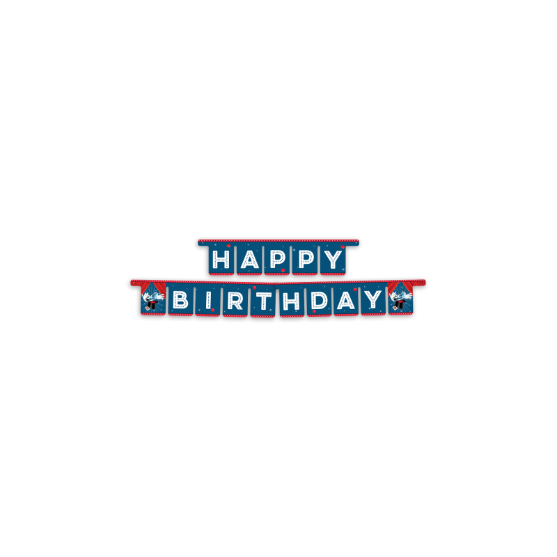 GUIRLANDE LETTRES HAPPY BIRTHDAY THEME MAGIE 