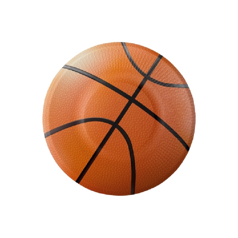 8 ASSIETTES BASKET-BALL 18 CM