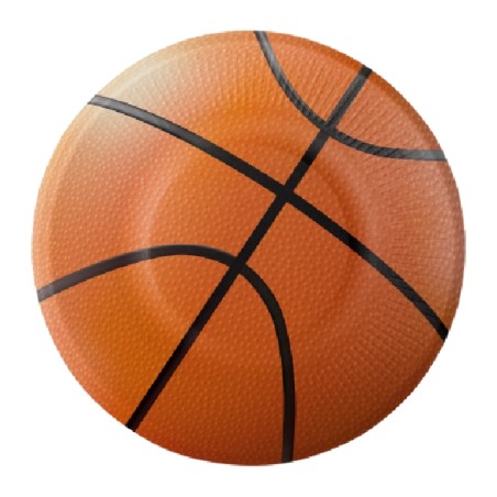 8 ASSIETTES BASKET-BALL 18 CM