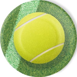 8 ASSIETTES EN CARTON THEME TENNIS ET PADEL 23 CM