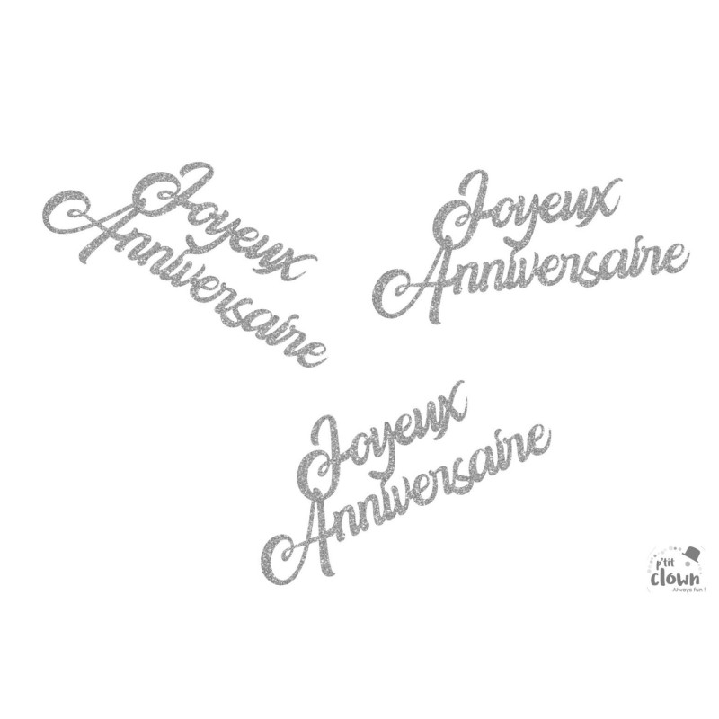 CONFETTIS A PAILLETTES ARGENT JOYEUX ANNIVERSAIRE ENVIRON 30 CONFETTIS A PAILLETTES ARGENT JOYEUX ANNIVERSAIRE ENVIRON 30