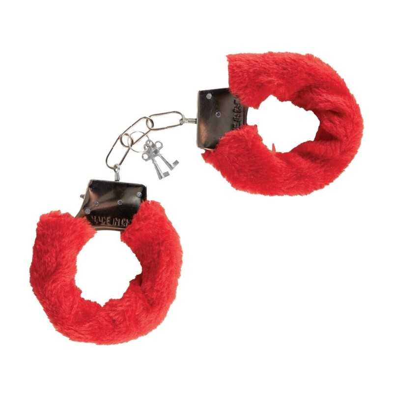 MENOTTES AVEC FOURRURE ROUGE