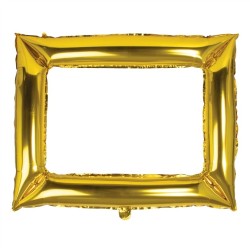 BALLON METALLIQUE POUR PHOTOBOOTH CADRE PHOTO OR 