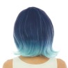 PERRUQUE CHEVEUX MI LONG BLEU DEGRADE  AVEC FRANGE PERRUQUE CHEVEUX MI LONG BLEU DEGRADE  AVEC FRANGE