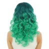 PERRUQUE CHEVEUX LONGS BOUCLES VERT DEGRADE  SANS FRANGE PERRUQUE CHEVEUX LONGS BOUCLES VERT DEGRADE  SANS FRANGE