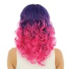 PERRUQUE CHEVEUX LONGS BOUCLES VIOLET ET ROSE SANS FRANGE PERRUQUE CHEVEUX LONGS BOUCLES VIOLET ET ROSE SANS FRANGE