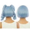 PERRUQUE CHEVEUX CARRE COURT BLEU CIEL AVEC COUETTES DETACHABLES ET FRANGE PERRUQUE CHEVEUX CARRE COURT BLEU CIEL AVEC COUETTES DETACHABLES ET FRANGE