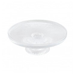 PLATEAU VERRE CATHERINE SUR PIED DIA 24.7CM X 8.3CM