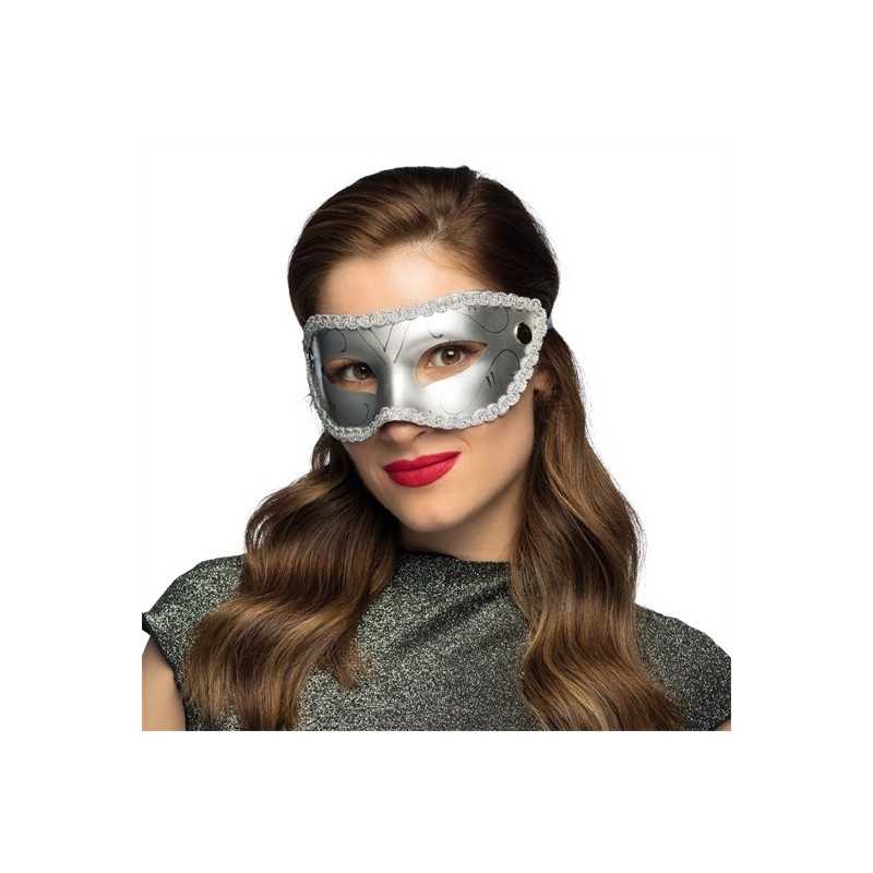 DEMI-MASQUE LOUP GABRIELLA ARGENT