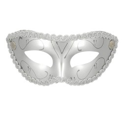 DEMI-MASQUE LOUP GABRIELLA ARGENT