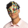 LOUP OU DEMI MASQUE ARLEQUIN ASYMETRIQUE MULTICOLORE LOUP OU DEMI MASQUE ARLEQUIN ASYMETRIQUE MULTICOLORE
