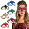 1 LOUP OU DEMI-MASQUE VENITIEN NOIR BLEU VERT VIOLET ROSE OU ROUGE