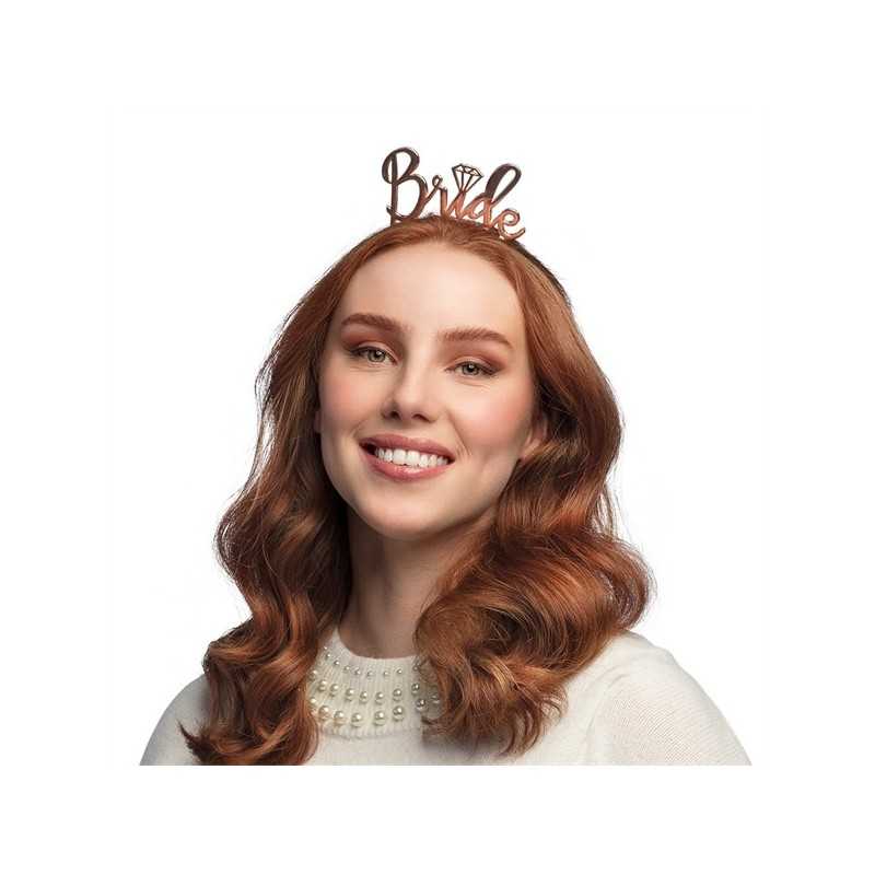 SERRE TETE OU TIARE FUTURE MARIEE ECRITURE BRIDE ROSE GOLD