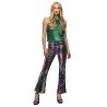 PANTALON STRECH PATTE D'EPH MULTICOLORE RAINBOW TAILLE M