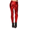 LEGGING STRECH ROUGE METALLIQUE TAILLE L-XL