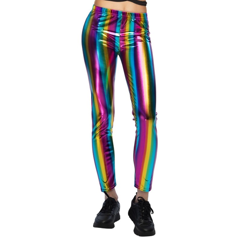 LEGGING STRECH RAINBOW MULTICOLORE METALLIQUE TAILLE L-XL LEGGING STRECH RAINBOW MULTICOLORE METALLIQUE TAILLE L-XL