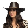 CHAPEAU WESTERN COW BOY NOIR SIMILI CUIR OUTBACK CHAPEAU WESTERN COW BOY NOIR SIMILI CUIR OUTBACK