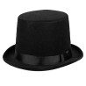 CHAPEAU HAUT DE FORME NOIR BYRON HAUTE QUALITE