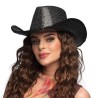 CHAPEAU WESTERN COWBOY RODEO A SEQUINS NOIR