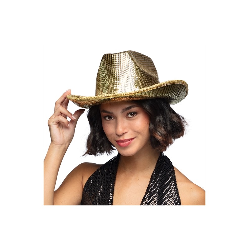 CHAPEAU WESTERN GROOVY OR DISCO SEQUIN