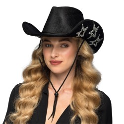 CHAPEAU WESTERN COW BOY ETOILES ARGENT STARLIGHT