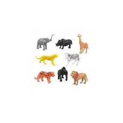 8 ANIMAUX SAUVAGES 4.5 X 1.5 CM 