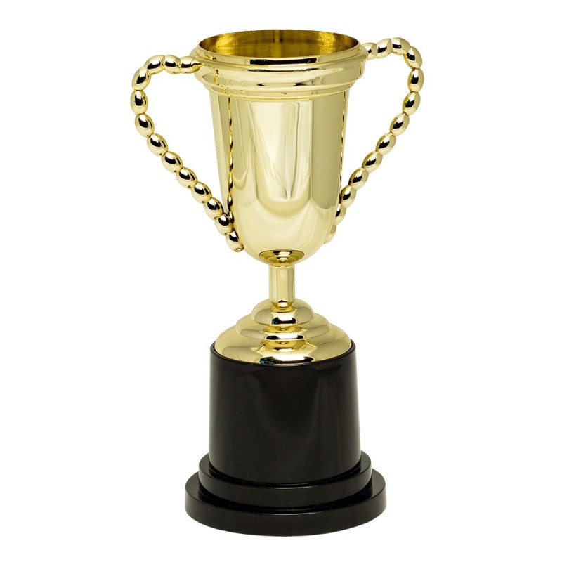 TROPHEE OU COUPE EN PLASTIQUE OR 25 CM  TROPHEE OU COUPE EN PLASTIQUE OR 25 CM