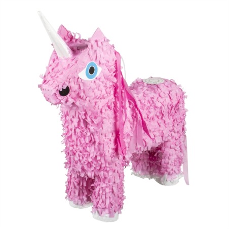 PINATA ROSE LICORNE A TAPER 47 X 39 CM