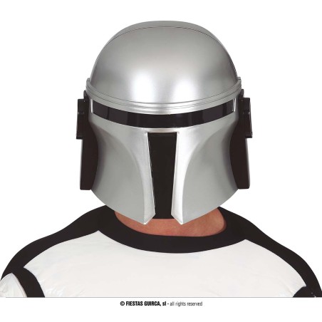 CASQUE SOLDAT DE  L'ESPACE ARGENTE CLONE