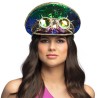 CASQUETTE ULTIMATE FESTIVAL SEQUINS MULTICOLORES ET LUNETTES AVIATEUR