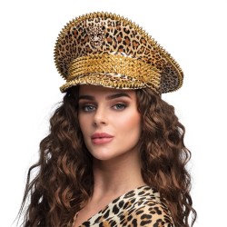 CASQUETTE SEQUIN OR PANTHERE