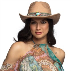 CHAPEAU WESTERN COW BOY FESTIVAL BEIGE