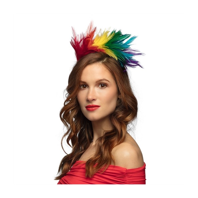 SERRE-TETE COCO PLUMES MULTICOLORES SERRE-TETE COCO PLUMES MULTICOLORES