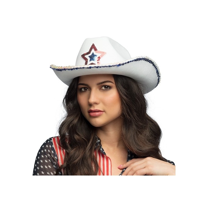 CHAPEAU WESTERN COW BOY BLANC RODEO STAR ETOILE USA CHAPEAU WESTERN COW BOY BLANC RODEO STAR ETOILE USA