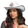 CHAPEAU WESTERN COW BOY BLANC RODEO STAR ETOILE USA CHAPEAU WESTERN COW BOY BLANC RODEO STAR ETOILE USA