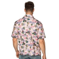 CHEMISE HAWAI FLAMANT ROSE TAILLE M