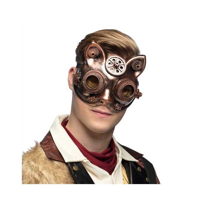 LOUP OU DEMI MASQUE STEAMCAT CHAT STEAMPUNK 