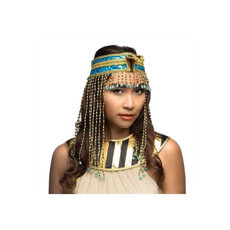 BANDEAU OU SERRE TETE EGYPTIEN CLEOPATRE AIDA DE LUXE AVEC PIERRES 