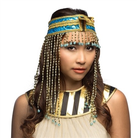 BANDEAU OU SERRE TETE EGYPTIEN CLEOPATRE AIDA DE LUXE AVEC PIERRES 