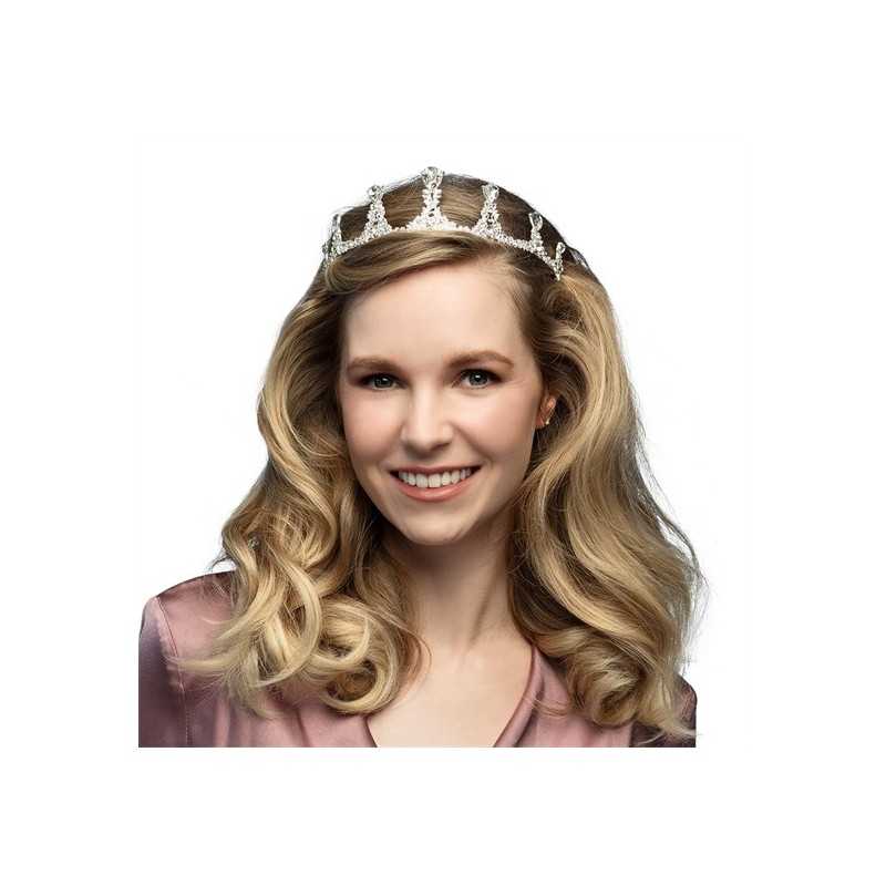 DIADEME TIARE ROYAL CAROLINE ARGENT