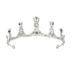 DIADEME TIARE ROYAL CAROLINE ARGENT