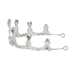 DIADEME TIARE ROYAL CAROLINE ARGENT