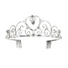 DIADEME TIARE METAL ARGENT PERLES BLANCHES ALEXANDRA