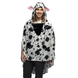 PONCHO VACHE EN TISSU UNISEXE