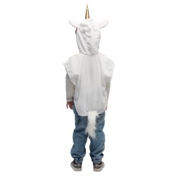 PONCHO LICORNE EN TISSU ENFANT 3-4 ANS