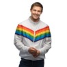 DEGUISEMENT VESTE SURVETEMENT OU JOGGING VINTAGE BLANC RAINBOW ARC EN CIEL T. M